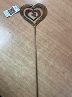 Ancient graffiti heart garden stake