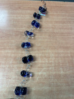 Apricot mint Blue and Clear Chain