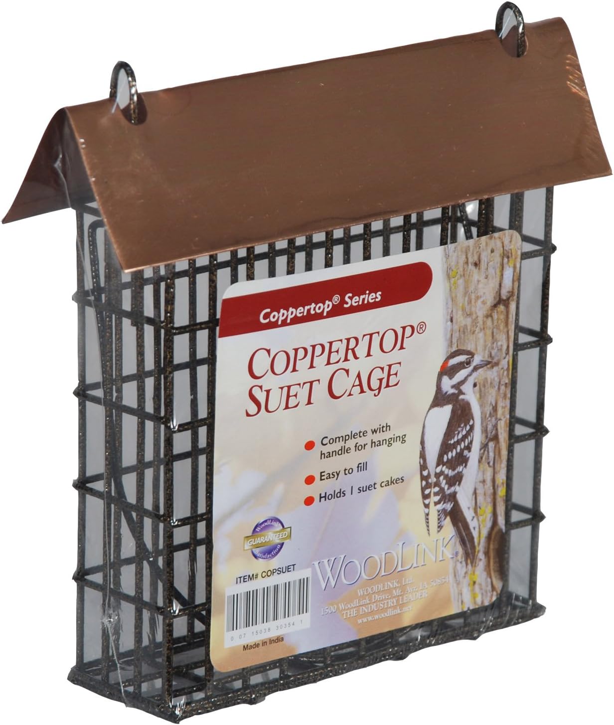 Coppertop Single Suet Cage Feeder