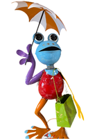 Frog with umbrella