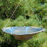 Ceramic Bird Bath, Large, French Blue - Anthony Stoneware
