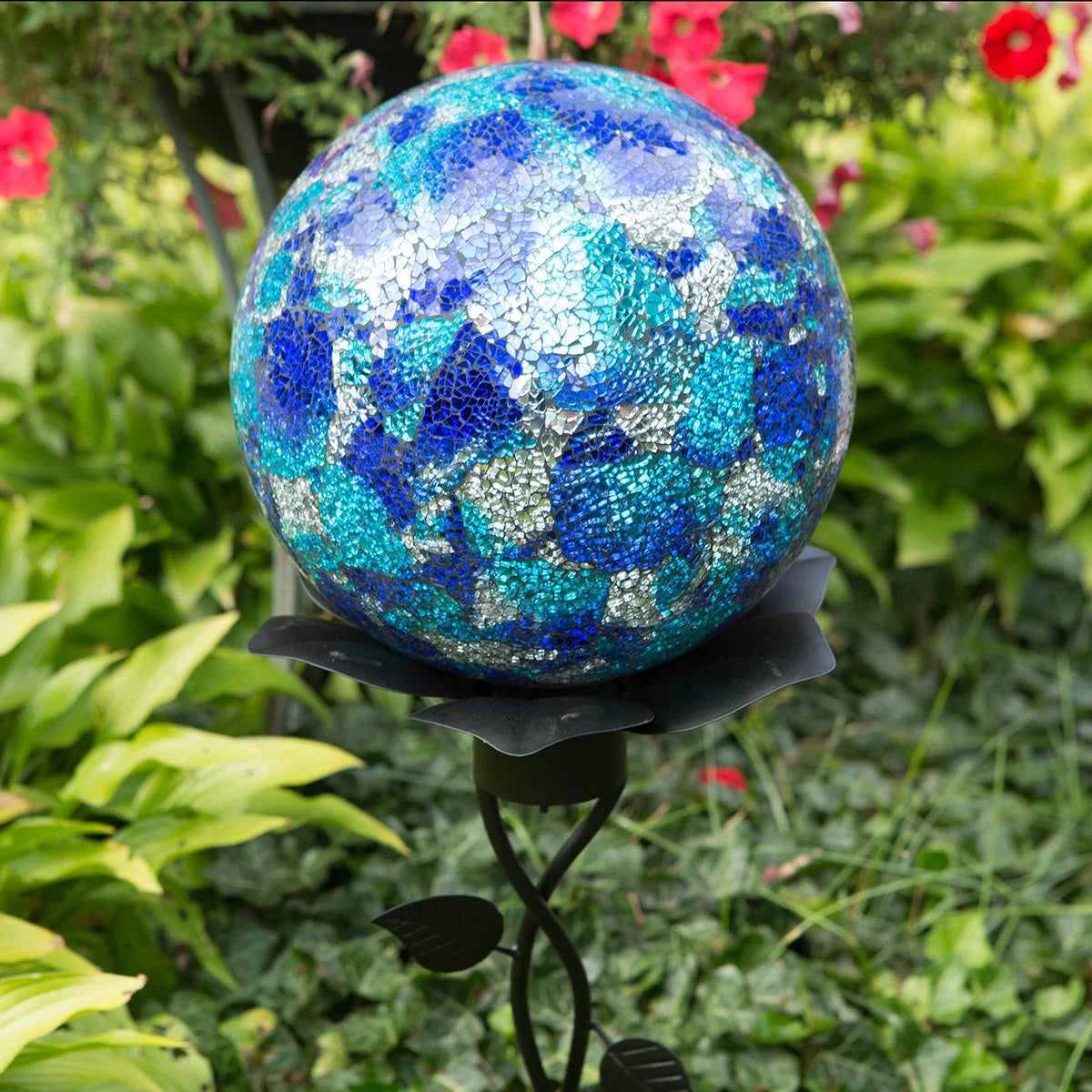 10" Blue Aqua Mosaic globe
