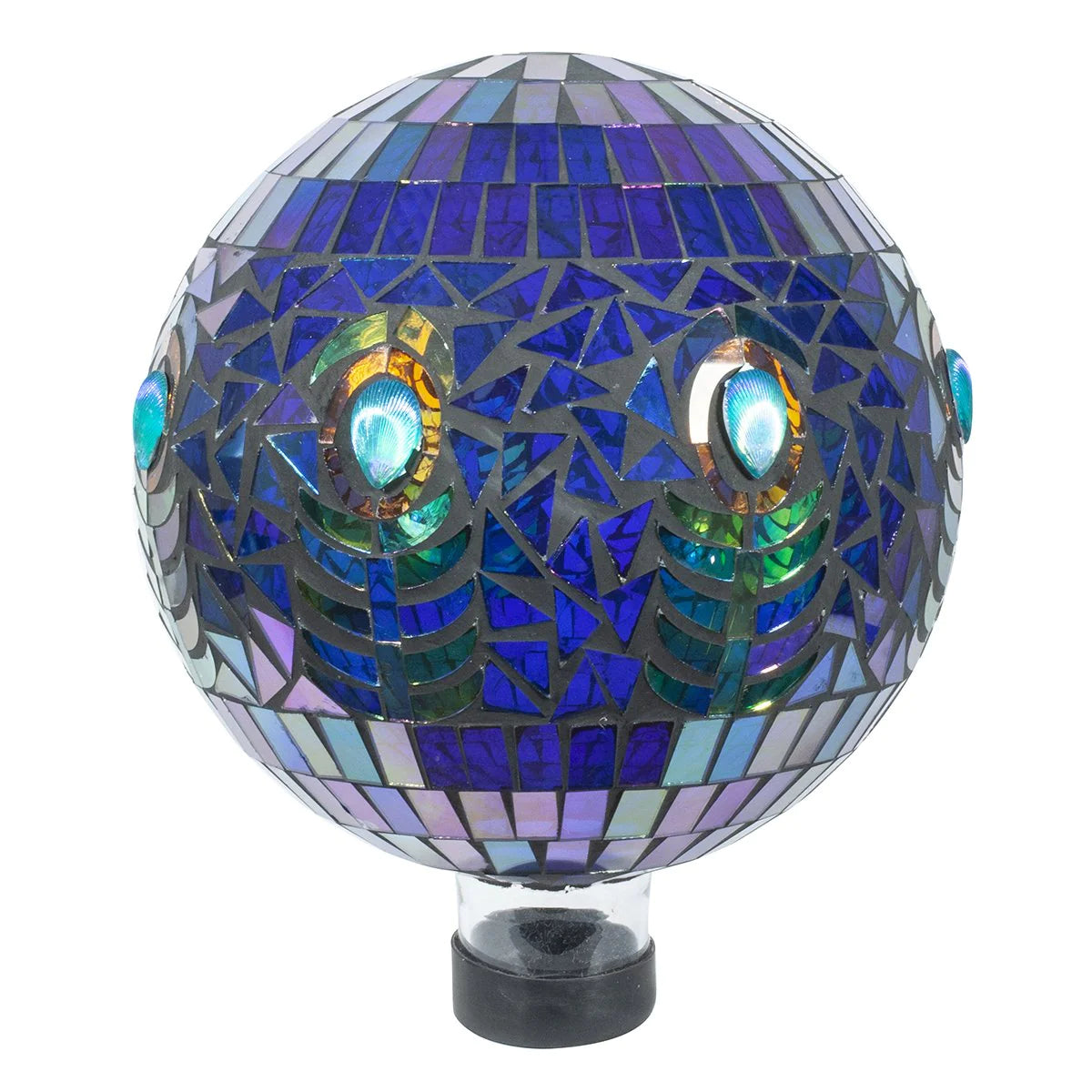 10" Translucent Peacock Mosaic Gazing Globe