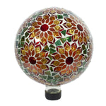 10" Poinsettia Mosaic Gazing Globe