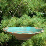 Ceramic Bird Bath, Large, Teal - Anthony Stoneware