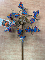 Ancient graffiti 8 inch floral butterfly spinner