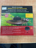 Solar powered birdbath water circulator