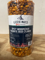 Lizzie Mae spicy woodpecker seed cylinder