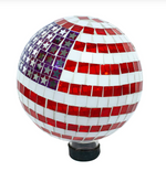 10" Stars and Stripes Mosaic Gazing Globe