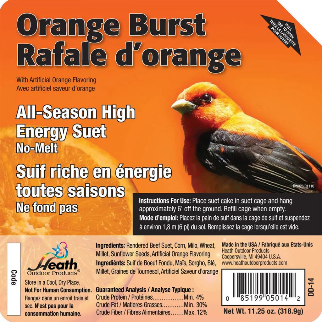 Heath Orange Burst Suet Cake - 11.25oz (DD14)