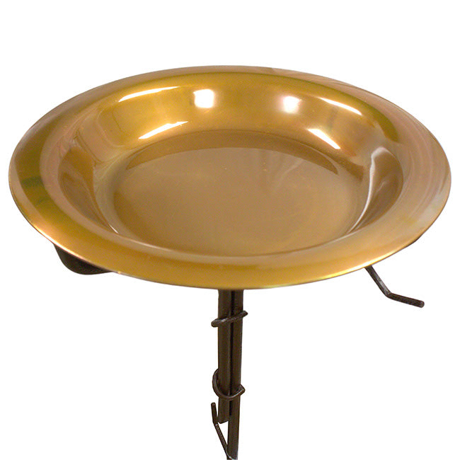 Solid Copper Bird Bath with Stake - Thumbnail 3
