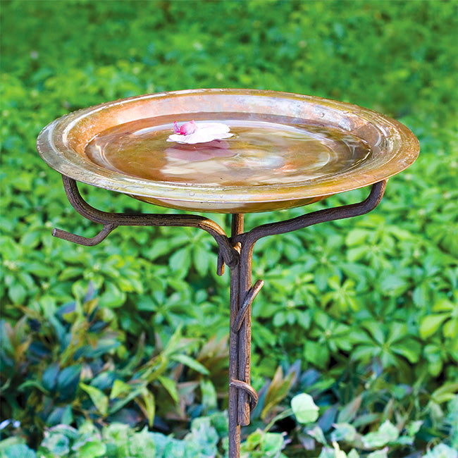 Ancient Graffiti Pure Copper Bath with Twig H-Stake - (95105)