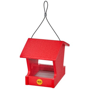 Birds Choice Hopper Feeder Recycled Plastic - Red 1.5