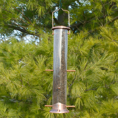 Brushed Copper 6 Port Nyjer Finch Feeder 24562/COP6F