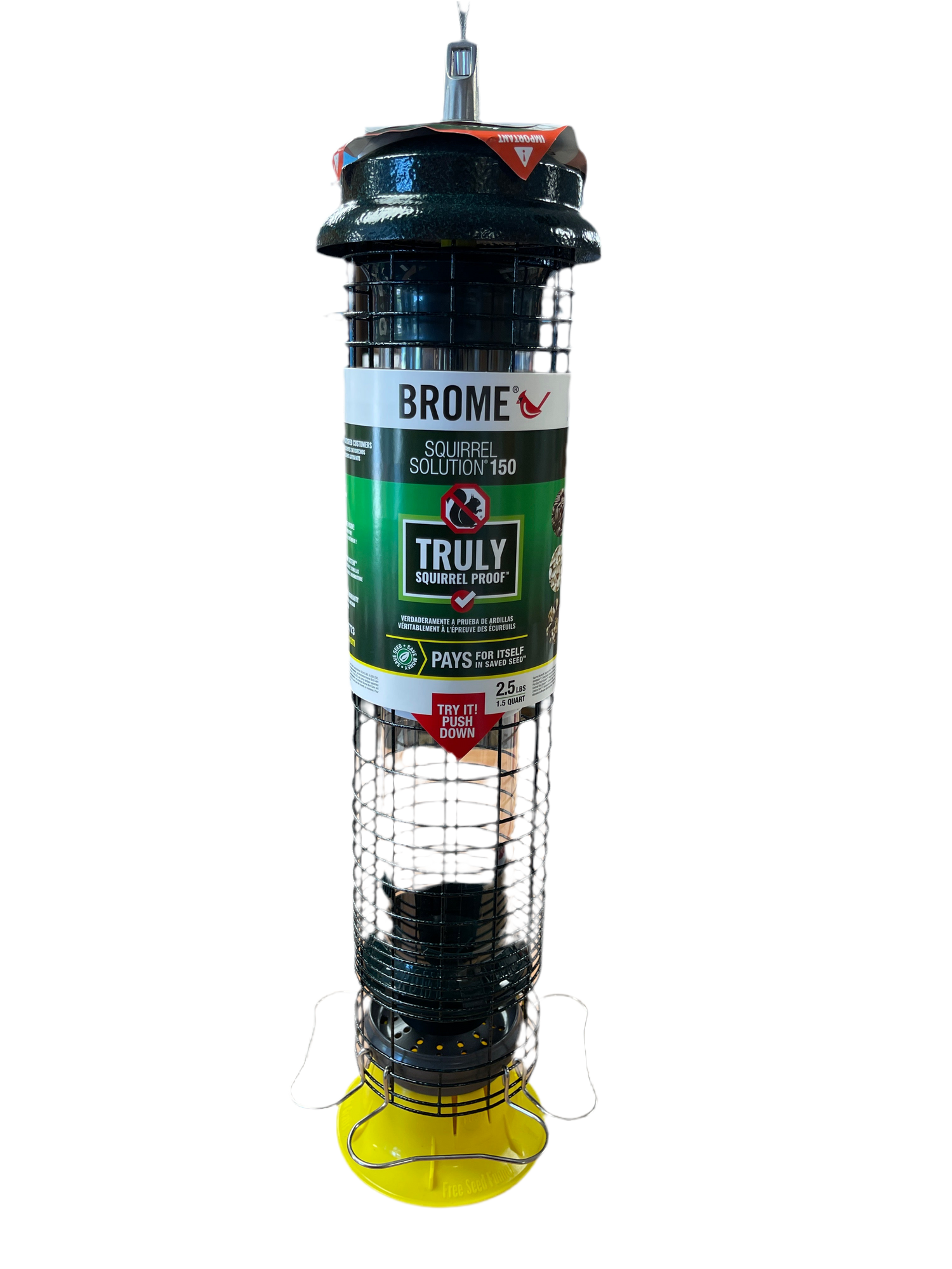 Brome squirrel proof feeder