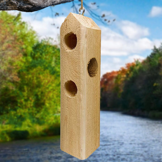 Log Jammer Feeder for Suet Plugs - Pine Tree Farms