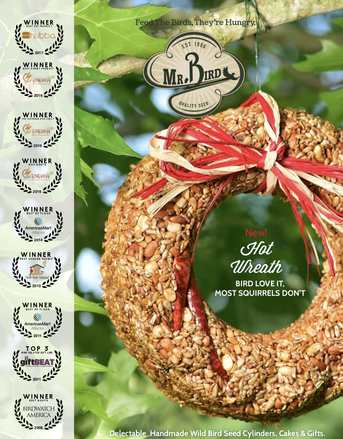Flaming Hot Wreath Bird Seed - Mr. Bird